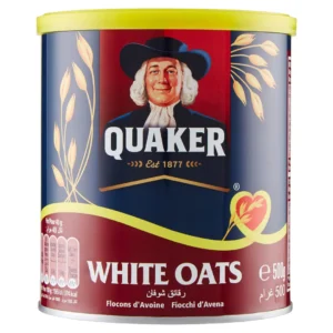 Damaged Quaker White Oats premium whole grain oats for healthy breakfast