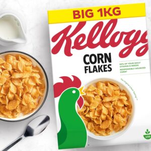 Kellogg’s Corn Flakes Breakfast Cereal 1 kg pack – crunchy and nutritious morning cereal