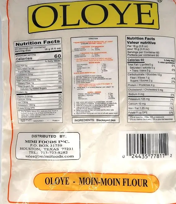 Oloye Bean Flour 2lbs – Pre-Ground Black-Eyed Bean Flour for Moin-Moin, Akara & Kose - Image 4