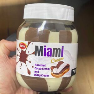 Miami Chocolate Spread – creamy cocoa spread in jar for bread, snacks, and baking