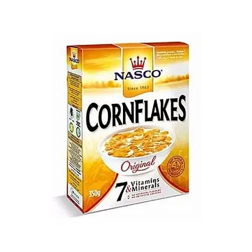 Nasco Cornflakes 350 g pack – crunchy, nutritious fortified breakfast cereal
